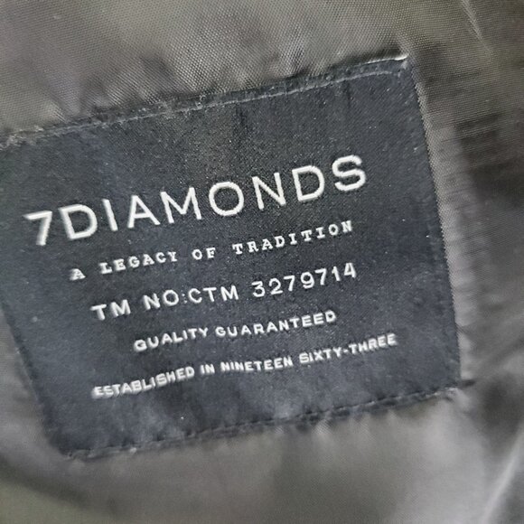 7 Diamonds Suit Mens Medium Black 2-Button Tailored Fit Stretch Blazer - Picture 3 of 10